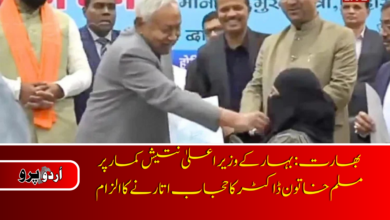 India: Bihar CM Nitish Kumar pulls down Muslim woman's hijab
