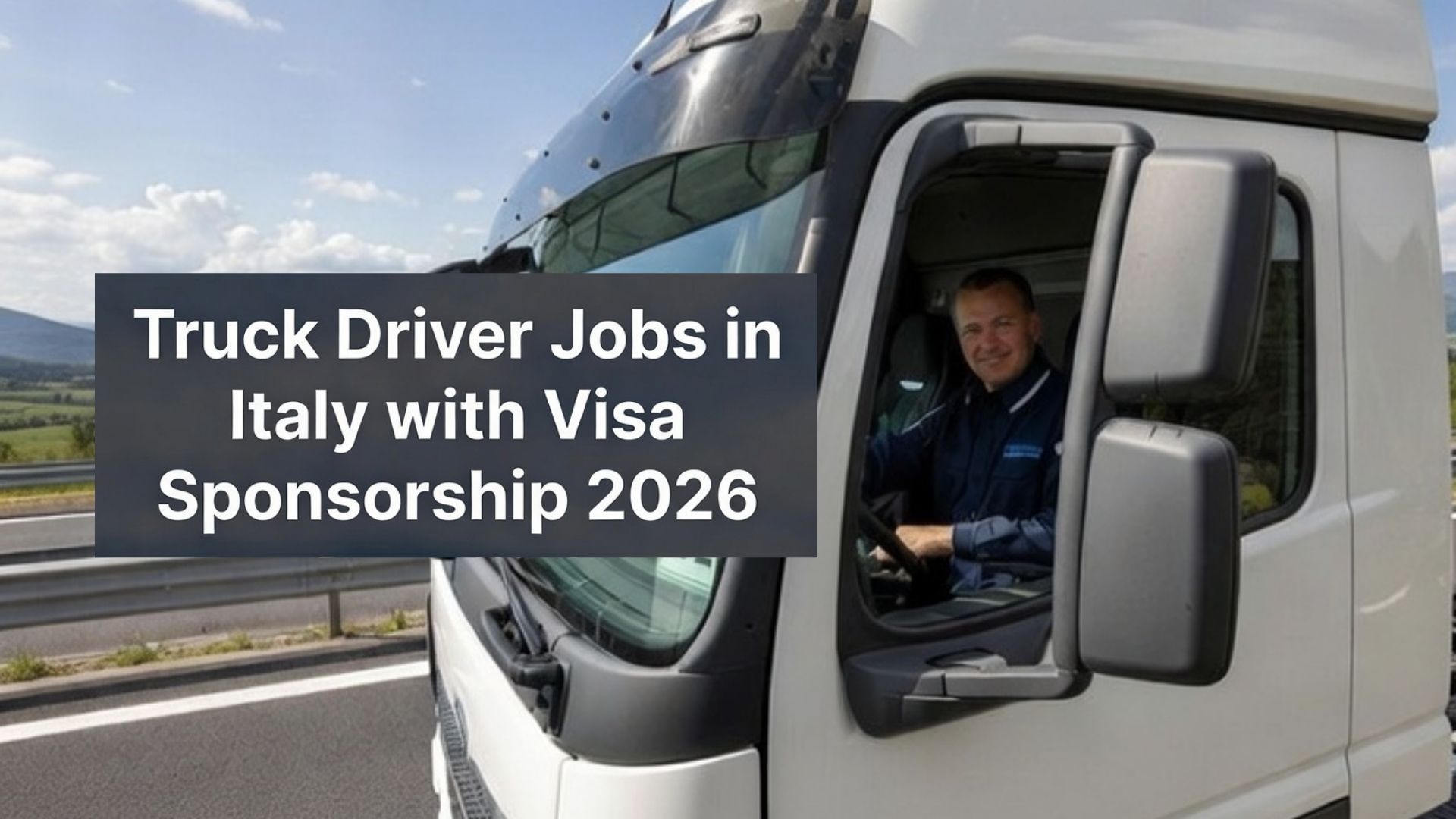 truck driver jobs in Italy with visa sponsorship