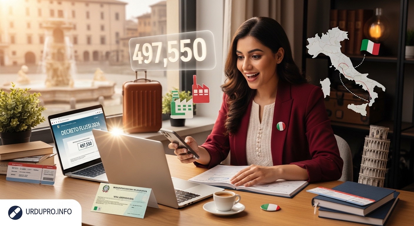 Italy's Decreto Flussi 2026 has opened 497,550 jobs for non-EU workers including Pakistanis. Learn about job types, salary, eligibility, and how to apply step by step.