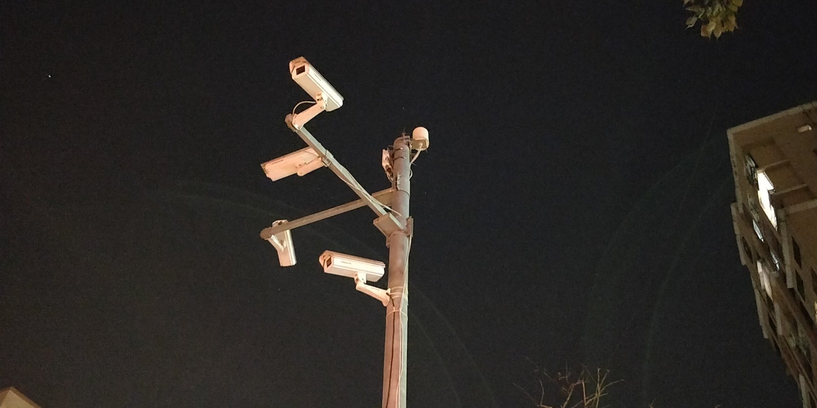 CCTV cameras mounted outdoors