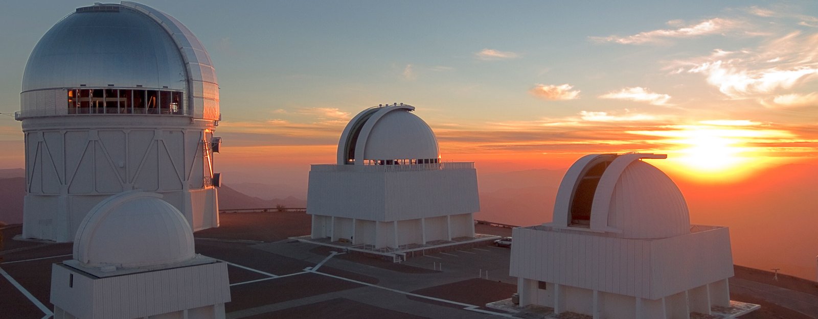 Cerro Tololo Inter-American Observatory at sunset, Chile