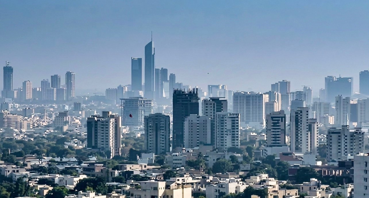 Karachi skyline at Clifton