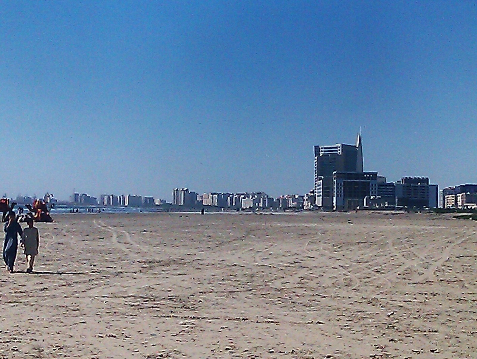 Karachi seafront and skyline on a clear day