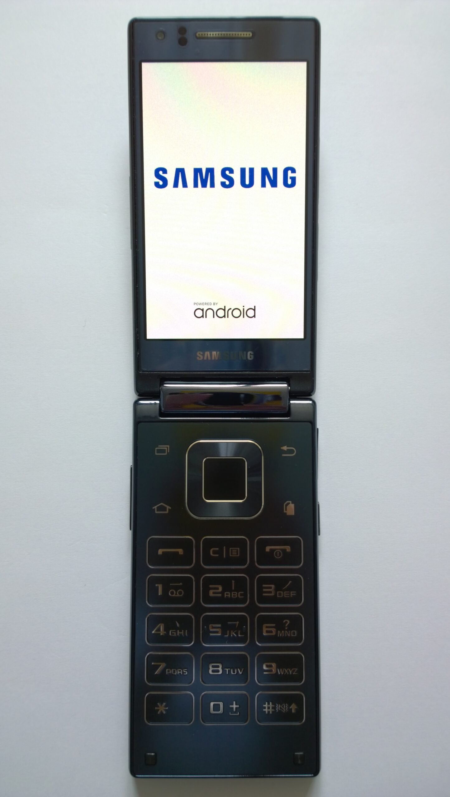 A foldable smartphone