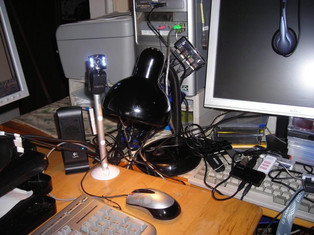 An office workspace with computers powering the Pakistan digital ID DEEP rollout