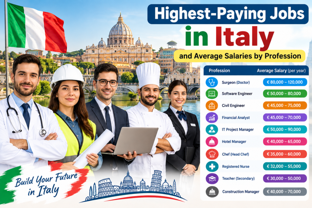 Highest-Paying Jobs in Italy and Average Salaries by Profession