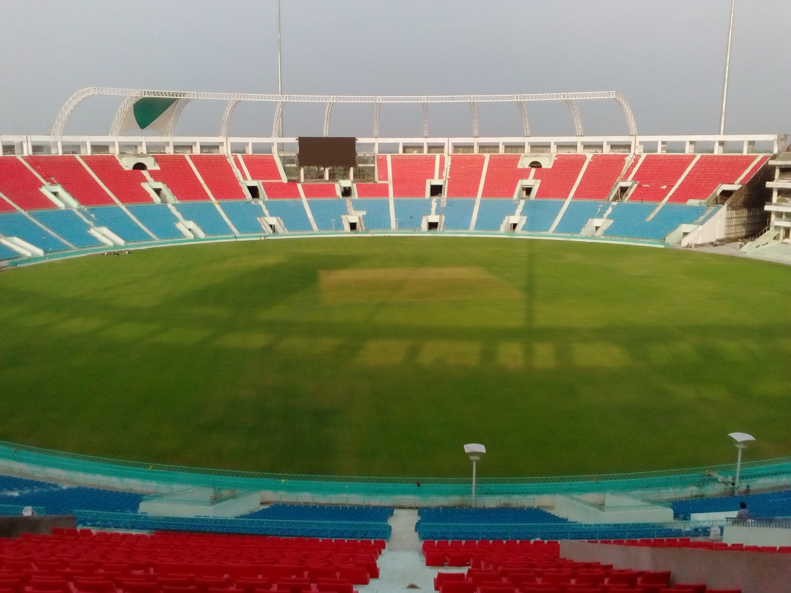 A cricket stadium stand during a match