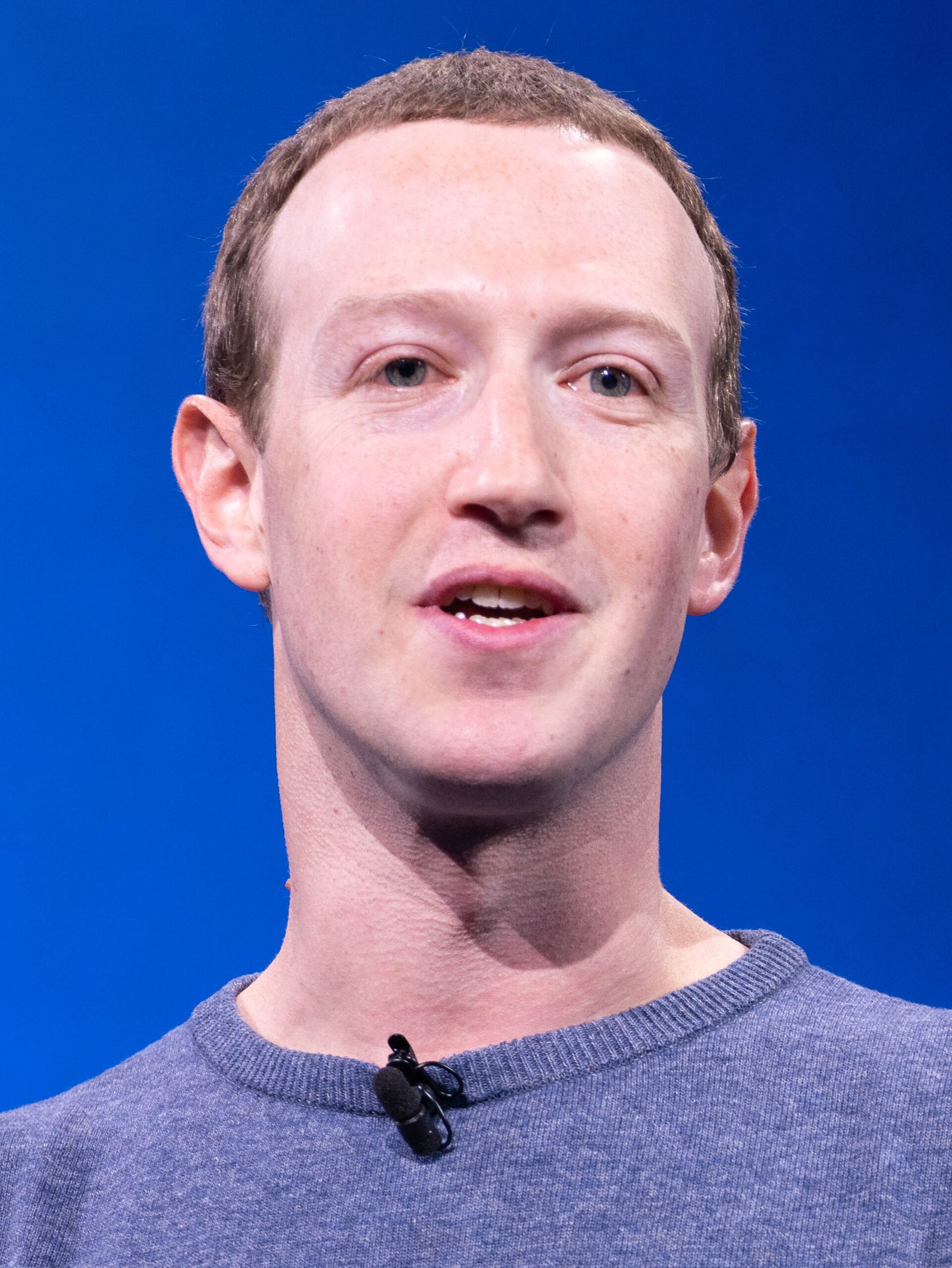 Meta founder Mark Zuckerberg speaking at the F8 2019 keynote