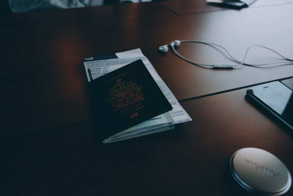 Documents and a student ID card on a desk
