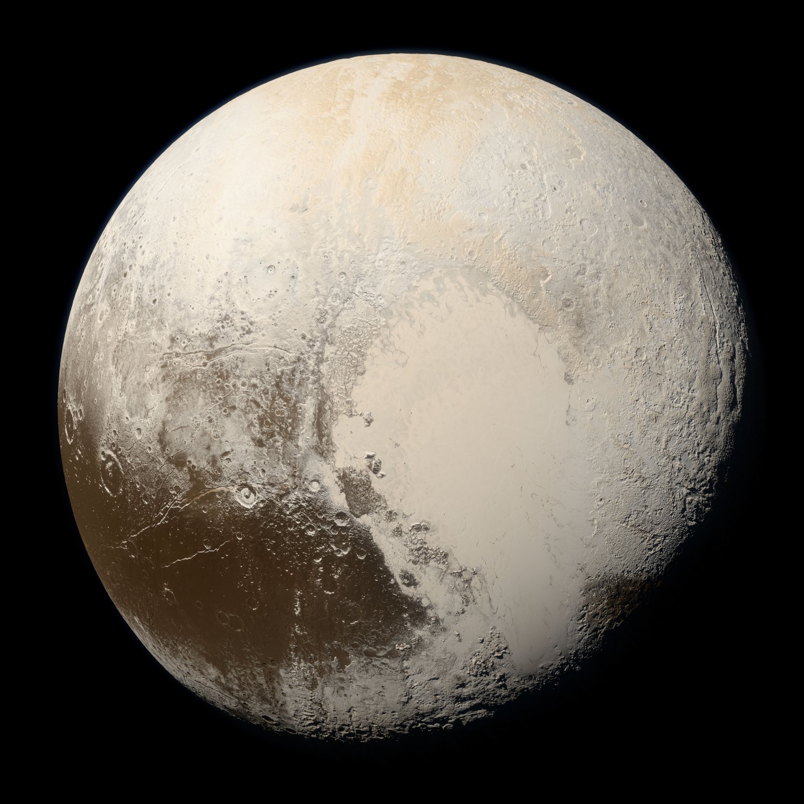 Pluto in true colour, photographed by NASA's New Horizons
