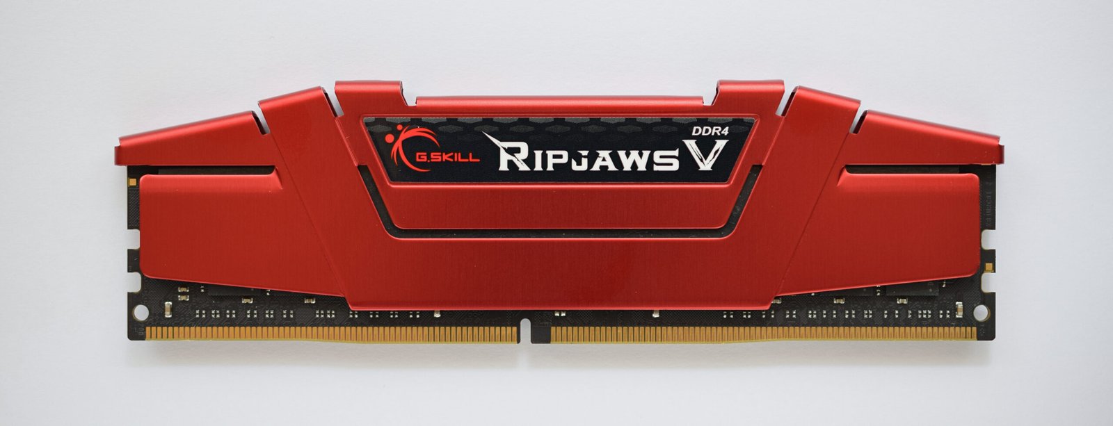 A computer memory chip on a circuit board