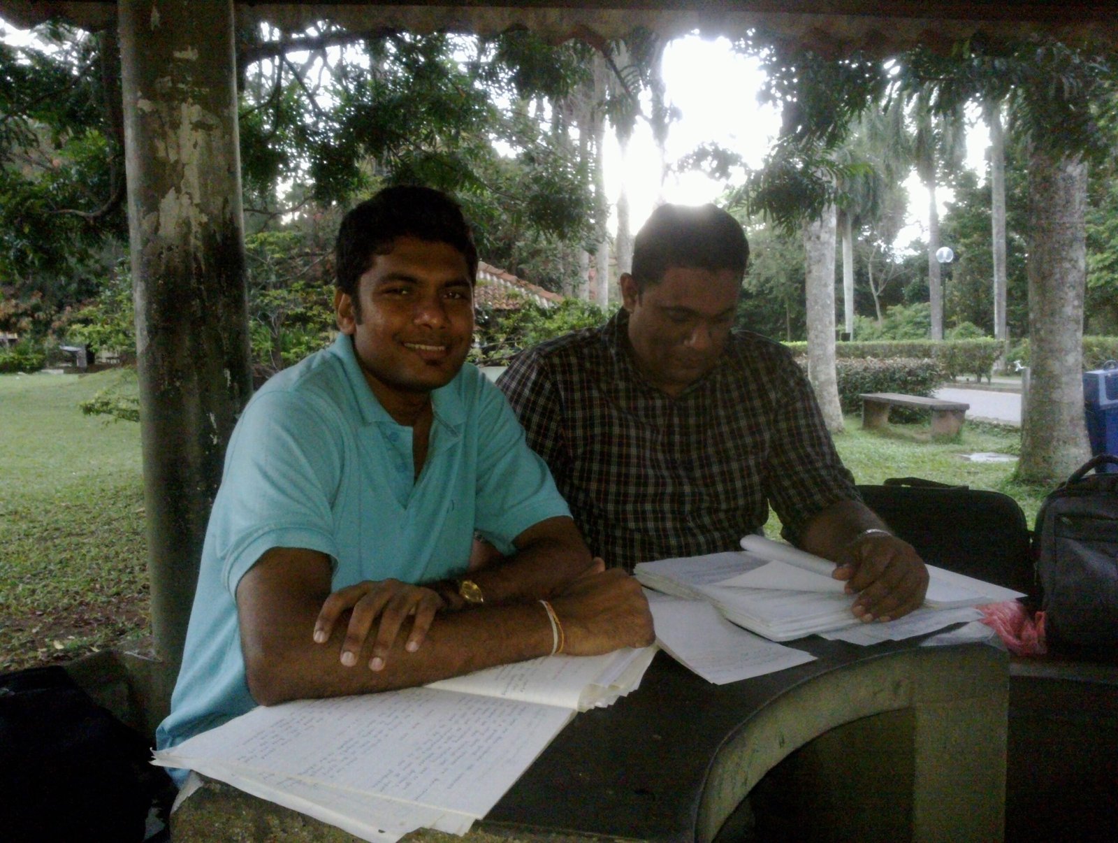 Students studying for an examination