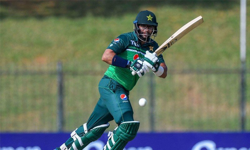 Imam-ul-Haq batting in a match