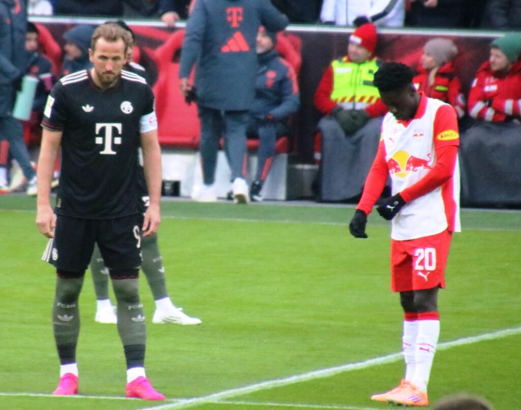 Harry Kane in action for Bayern Munich