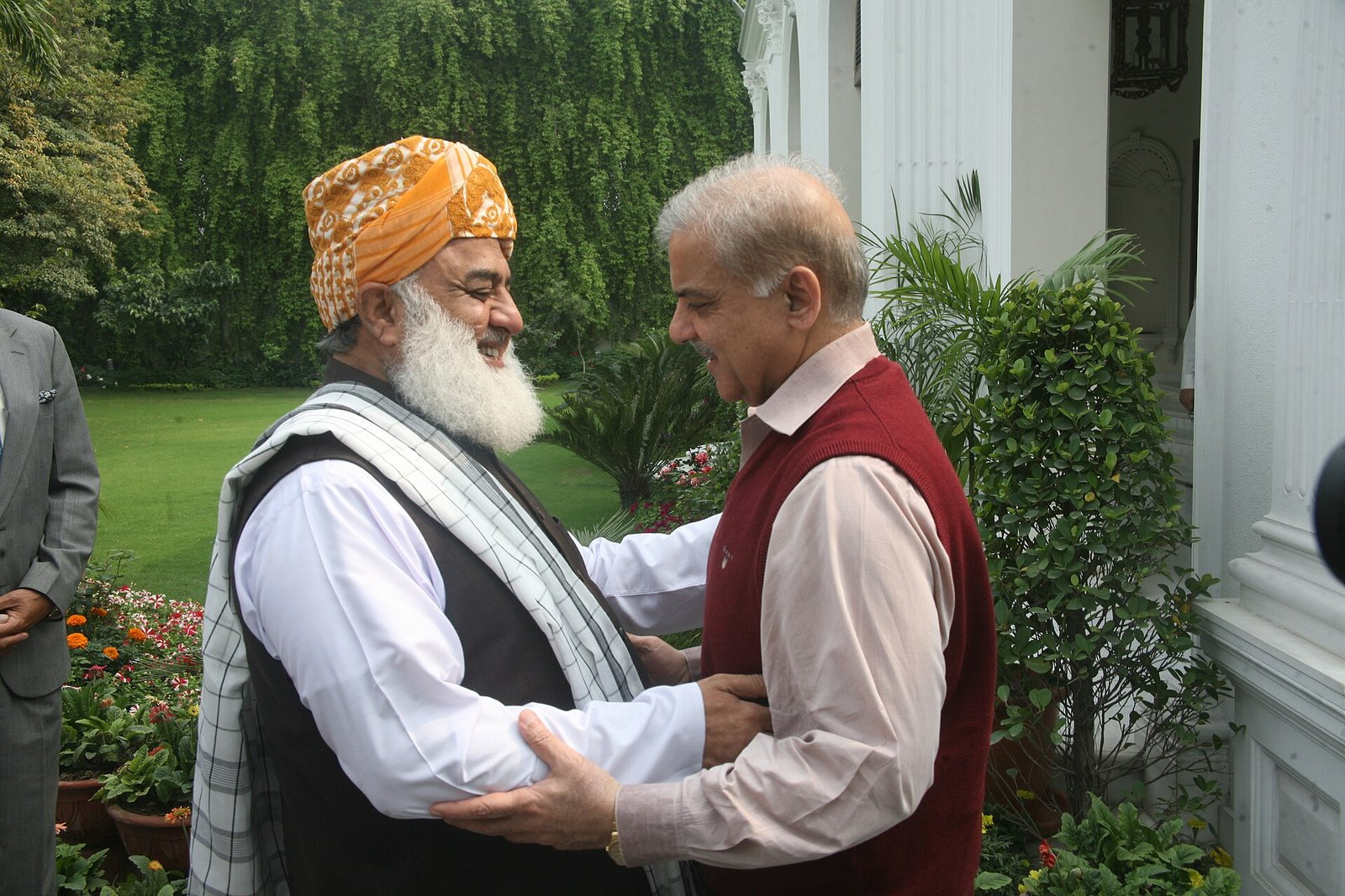 Shehbaz Sharif with Maulana Fazlur Rehman — file photo