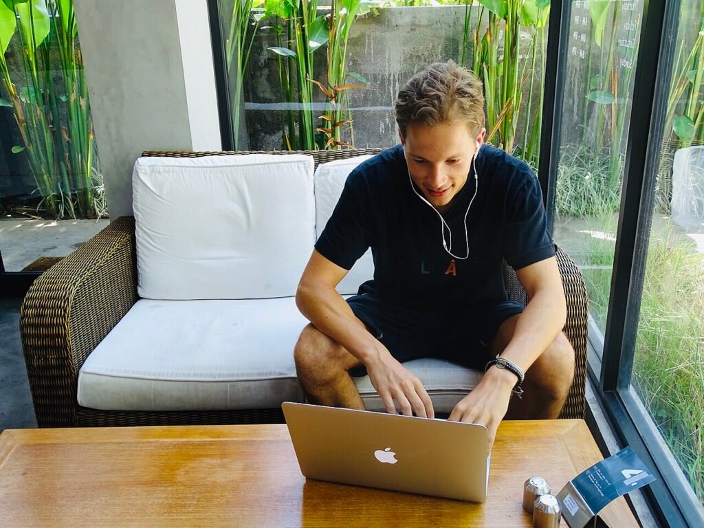 A remote worker's video setup — Deel Security analyses facial movement, lip-sync and voice patterns in interviews