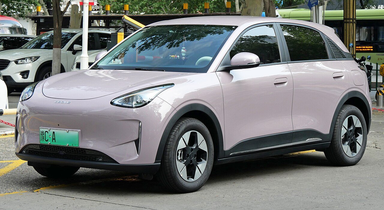 Geely EX2 compact electric hatchback parked