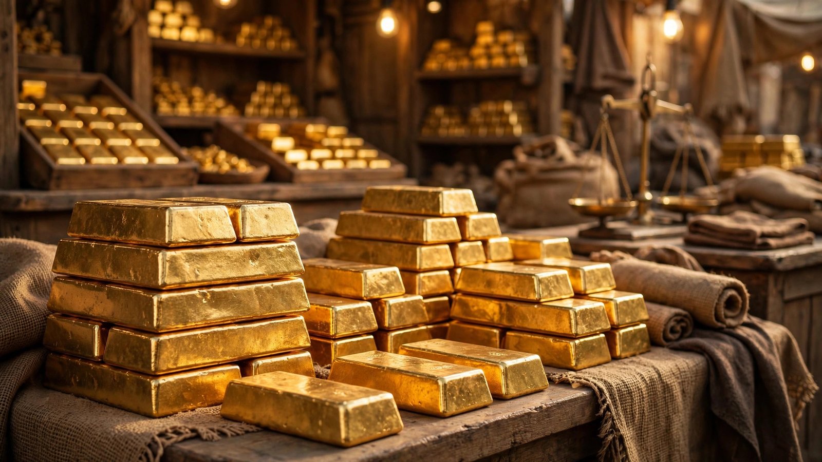 Gold rate today Karachi — gold bars and jewellery at Karachi Sarafa market