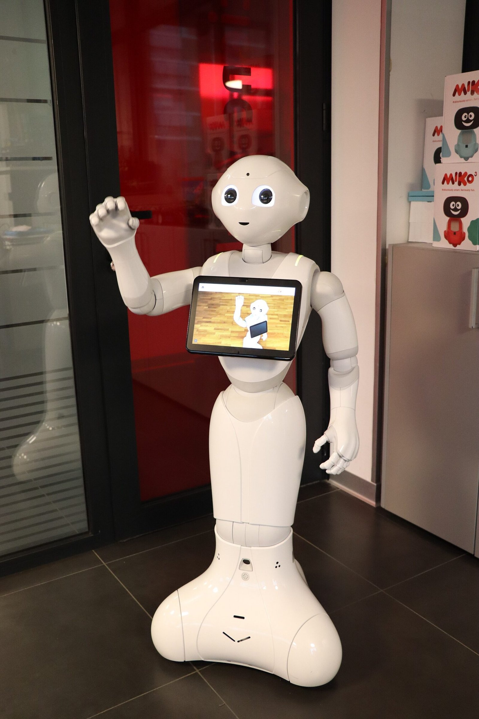 The Pepper humanoid robot, an example of real-world AI in use (file photo)