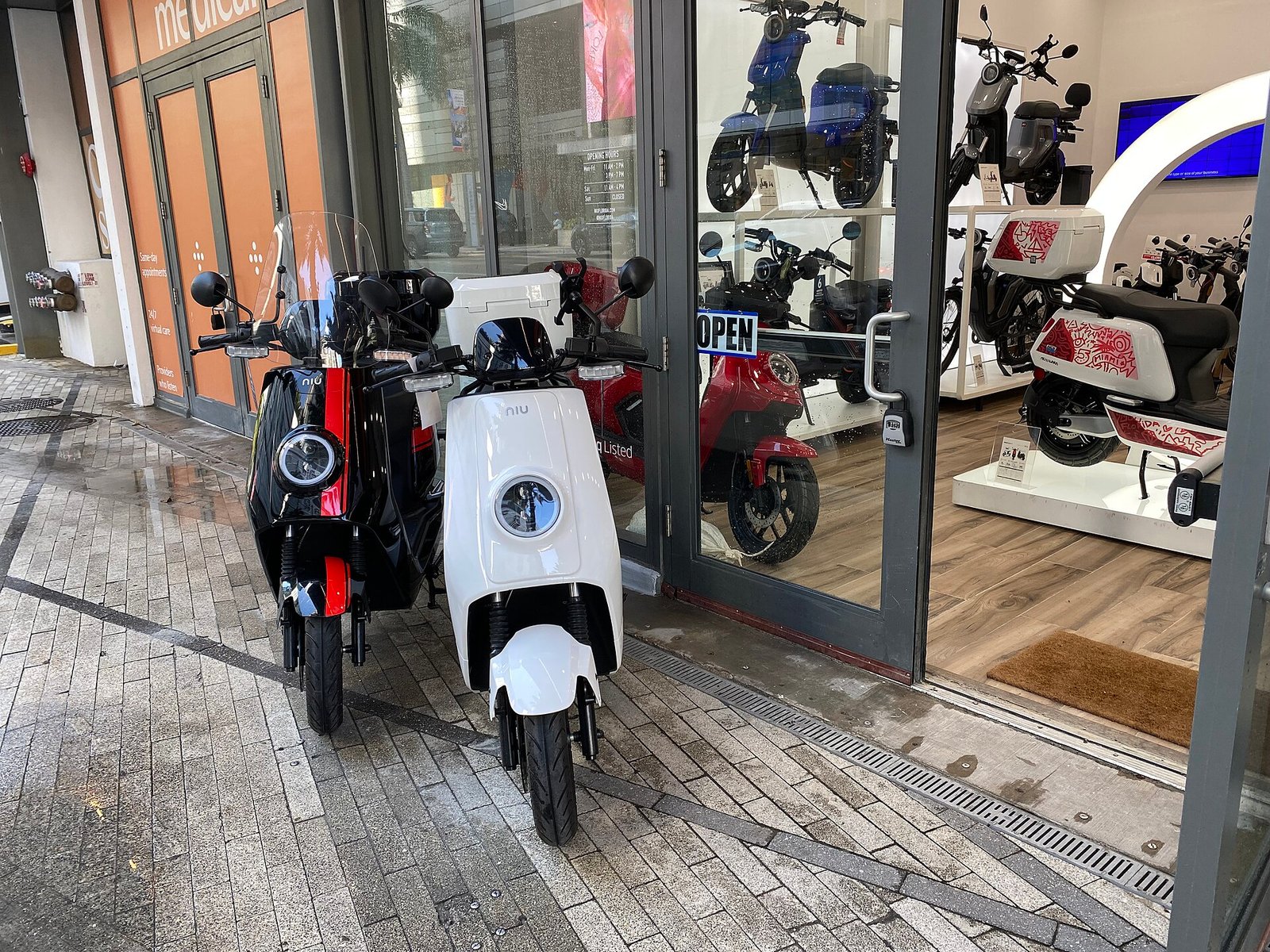 Electric scooters on display at an electric scooter showroom (File photo)