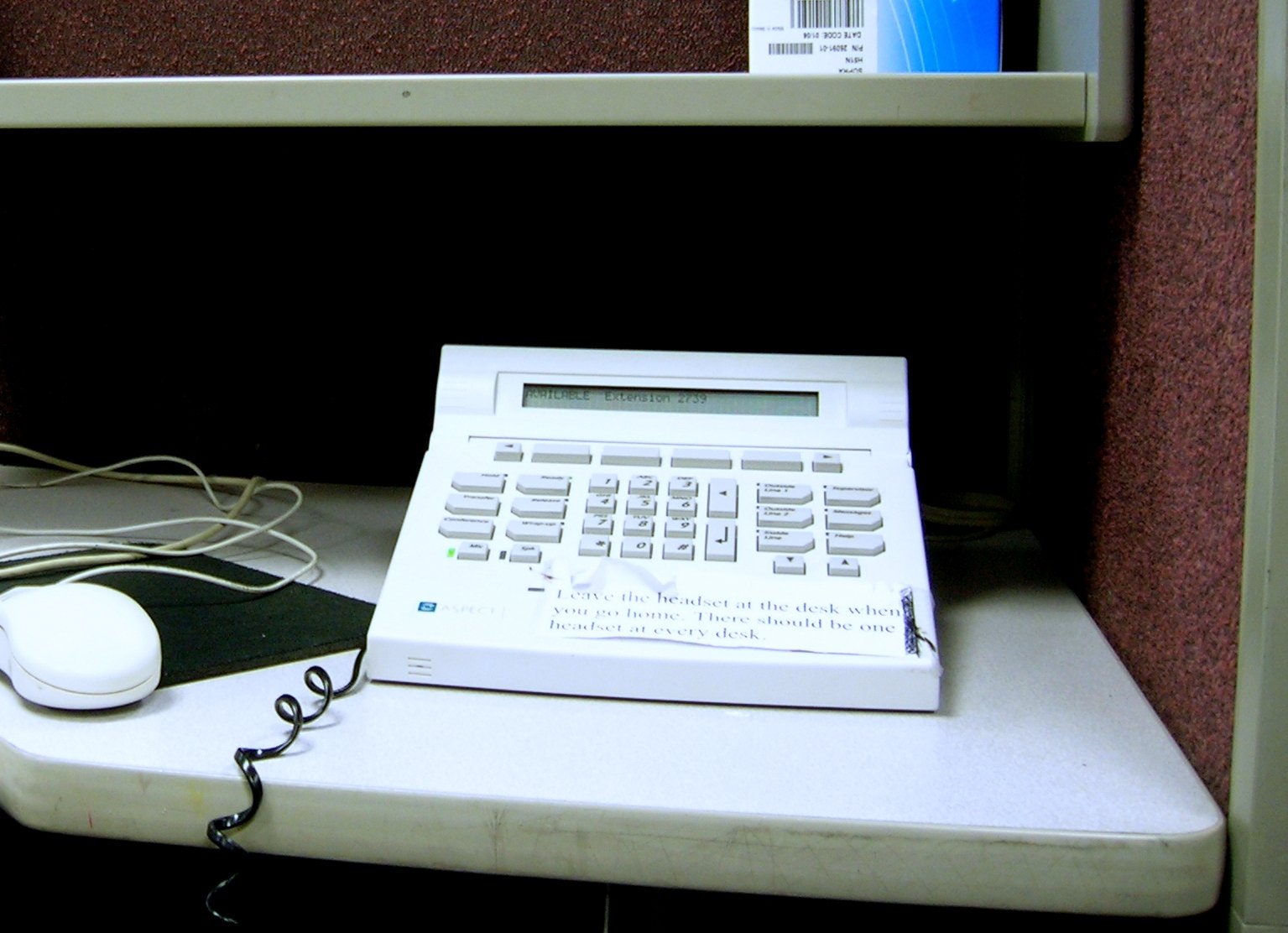 A call centre desk with an operator's telephone set (File photo)