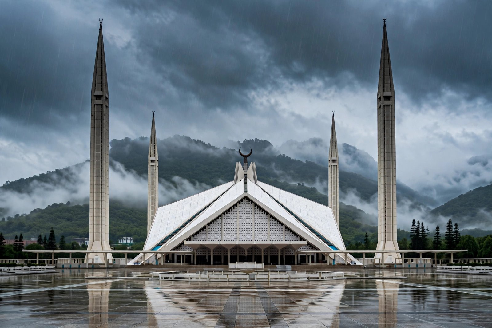 Islamabad weather 2026: Margalla Hills with monsoon clouds