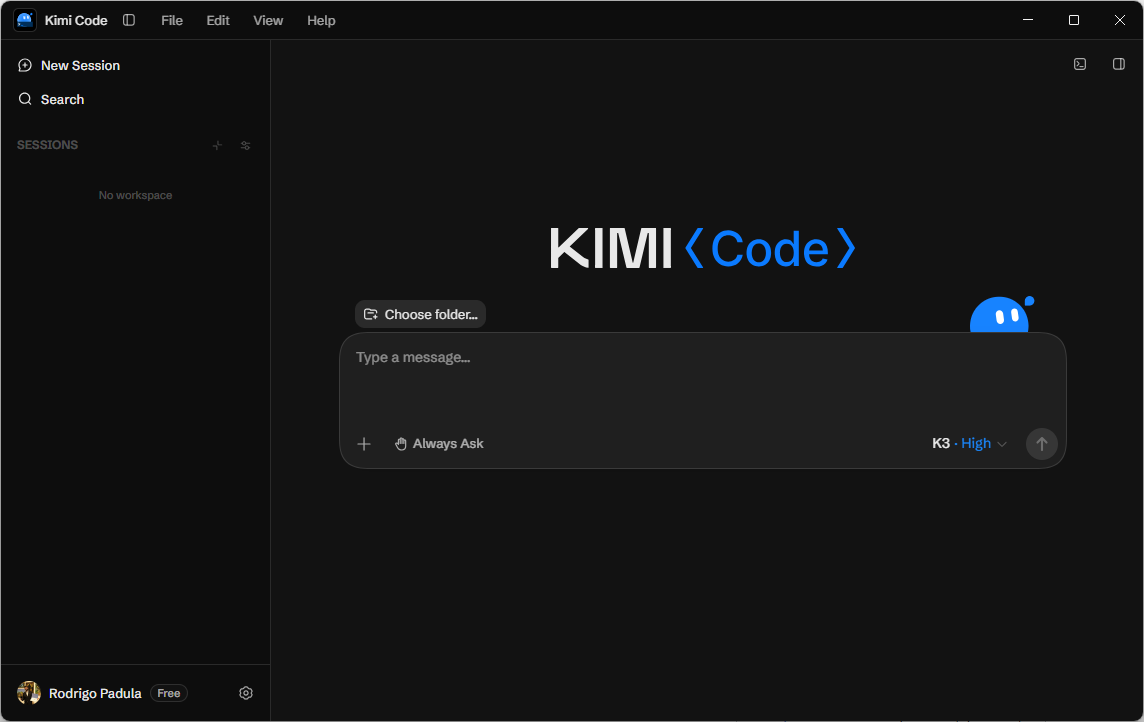 Kimi Code desktop app — another platform where Kimi K3.1 Pro is available