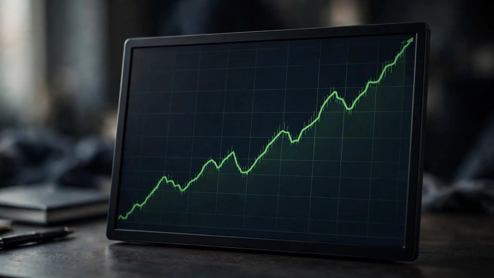 KSE 100 index ticker on Pakistan Stock Exchange trading screens
