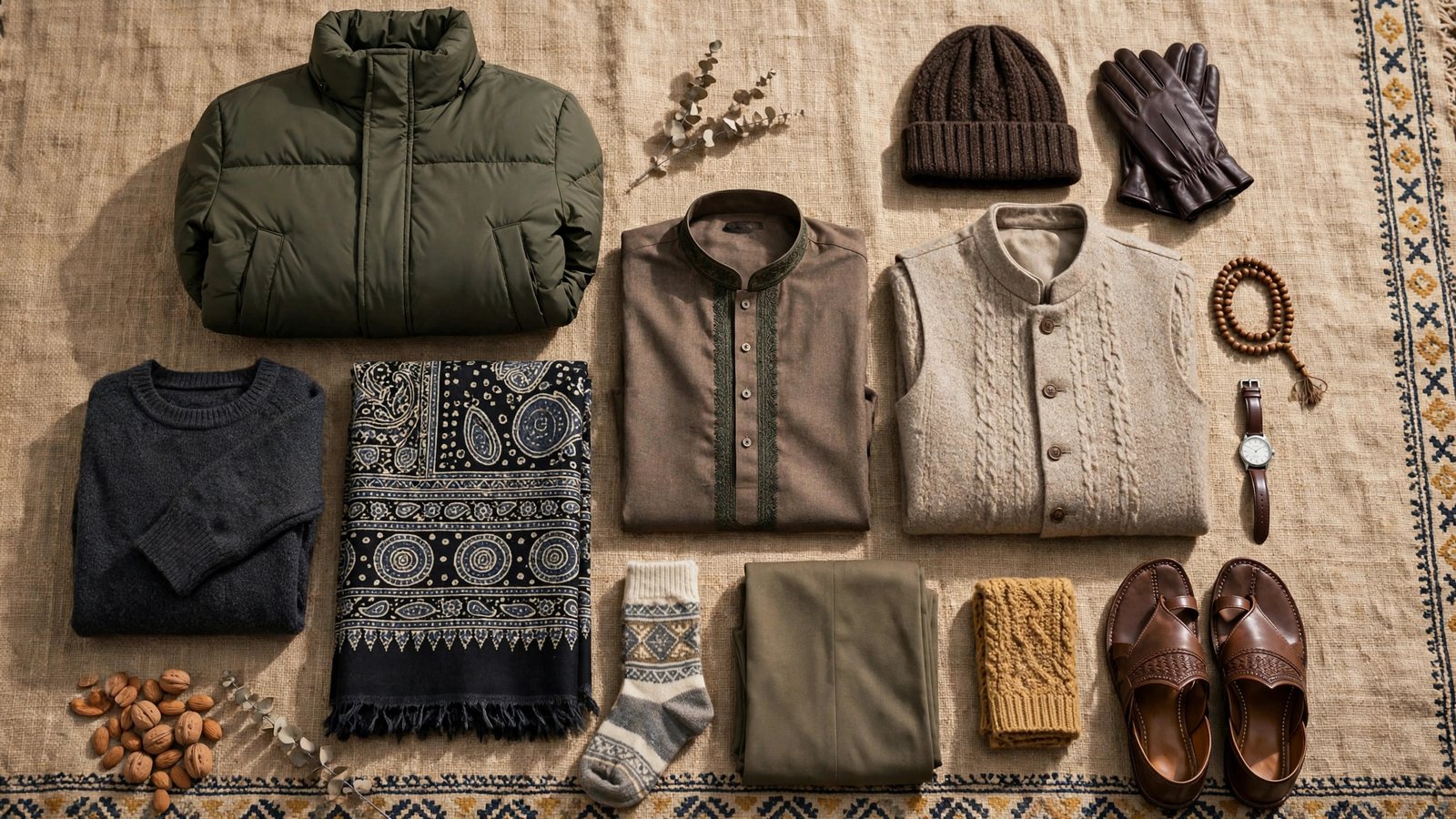Men's winter fashion in Pakistan — jackets, shawls, sweaters and layering guide for cold weather