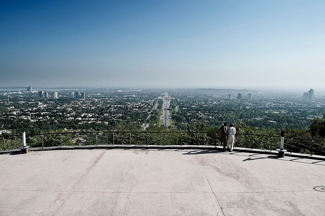 NCCIA Islamabad fraud crackdown: Islamabad panorama from Daman-e-Koh