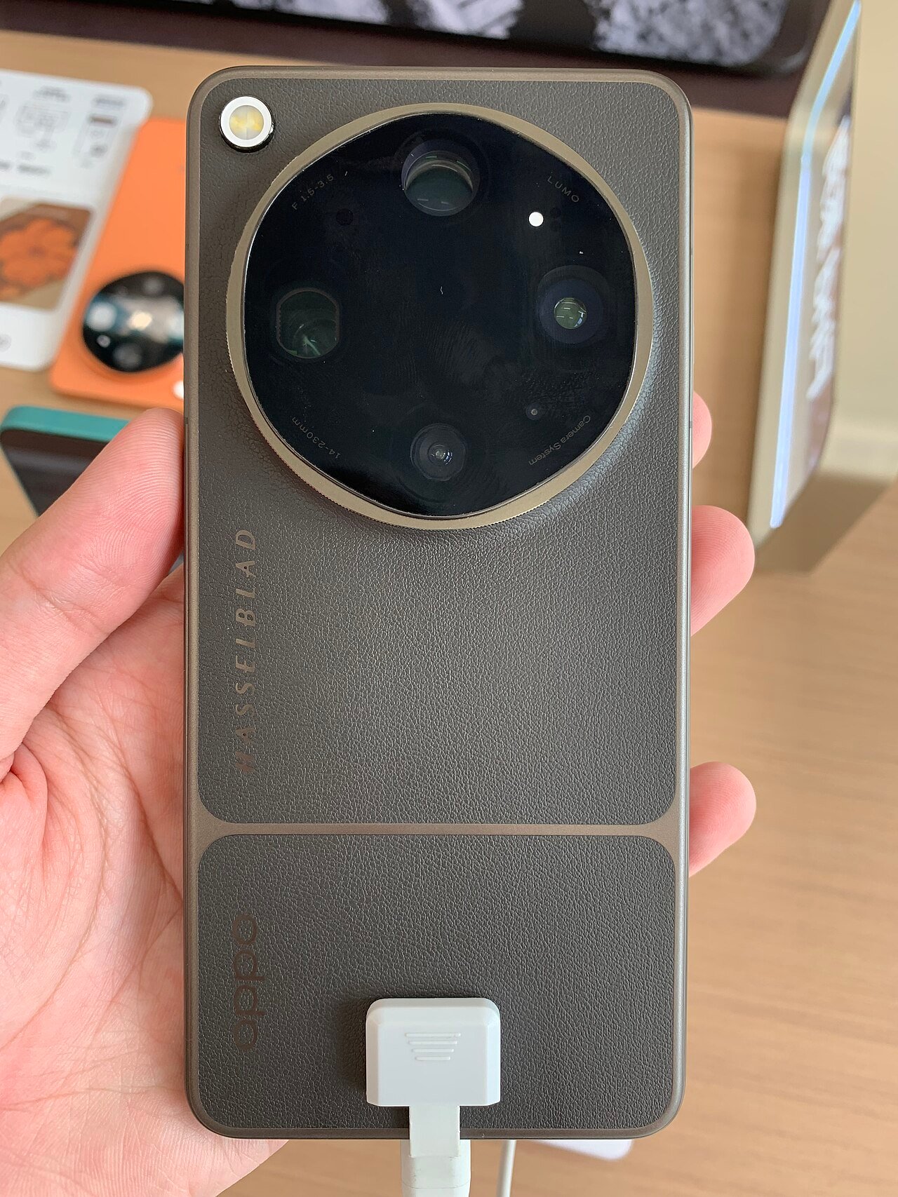 Rear view of an Oppo Find X9 Ultra showing its large circular camera housing (illustrative)