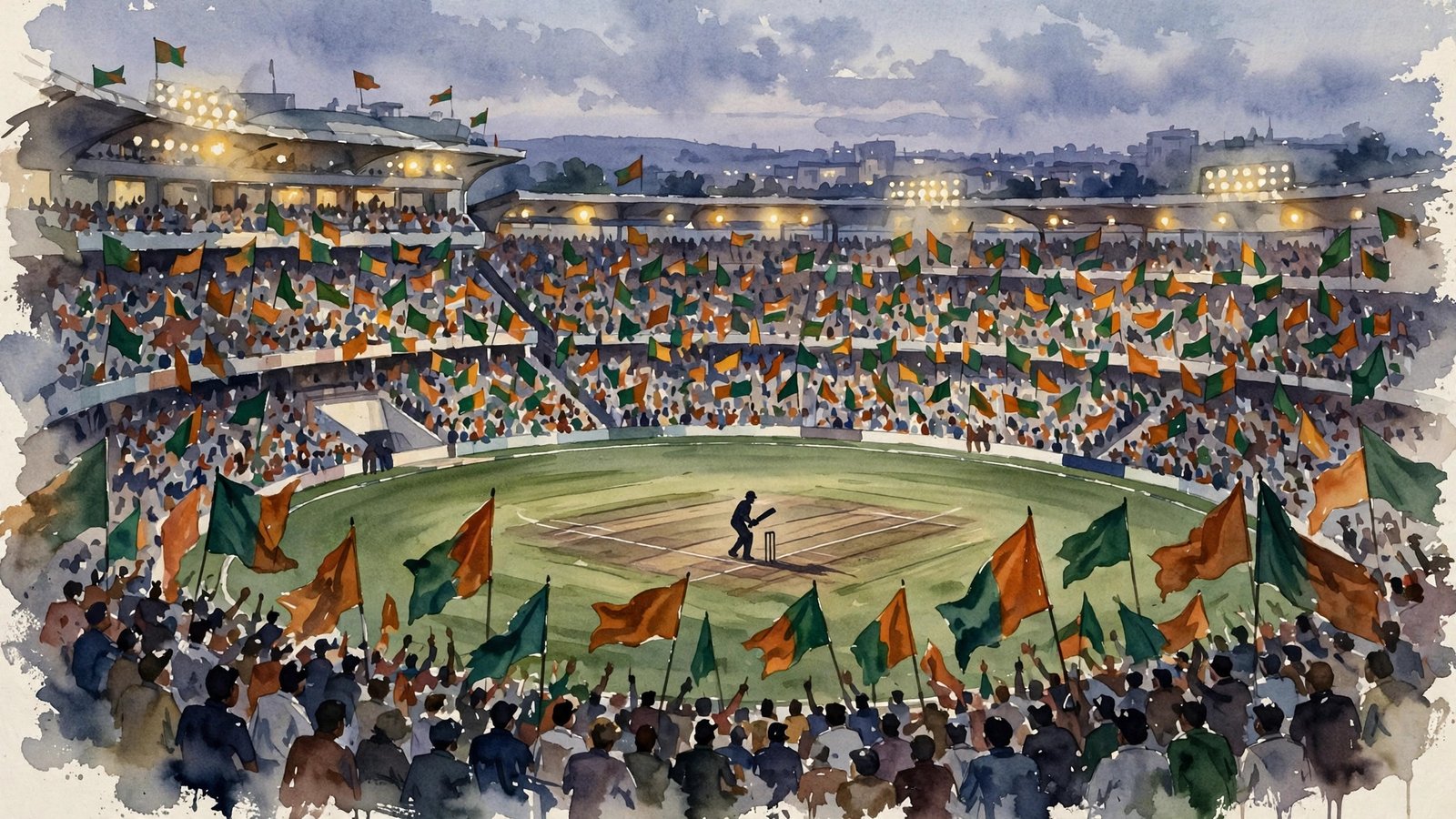 Pakistan vs India 2026 cricket rivalry in a packed stadium