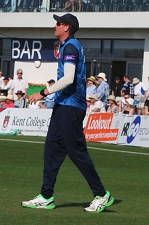 Matt Renshaw fielding — his one-handed screamer gave Boland his fourth wicket (file photo)