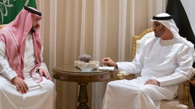 Saudi Defense Minister Meets UAE President in Abu Dhabi Amid Regional Tensions