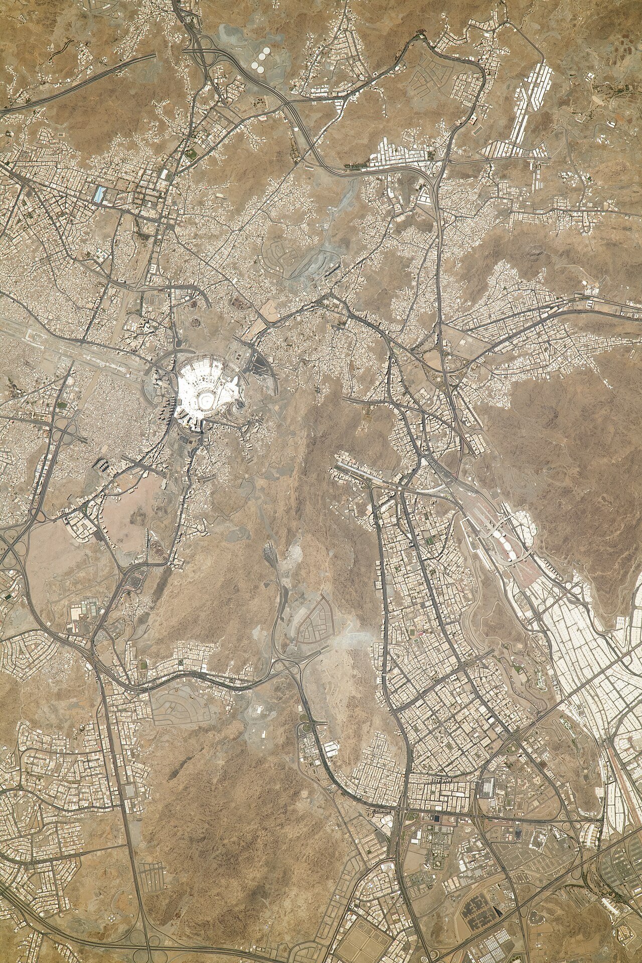 Night view of the city of Mecca, Saudi Arabia, photographed from the International Space Station (file photo)