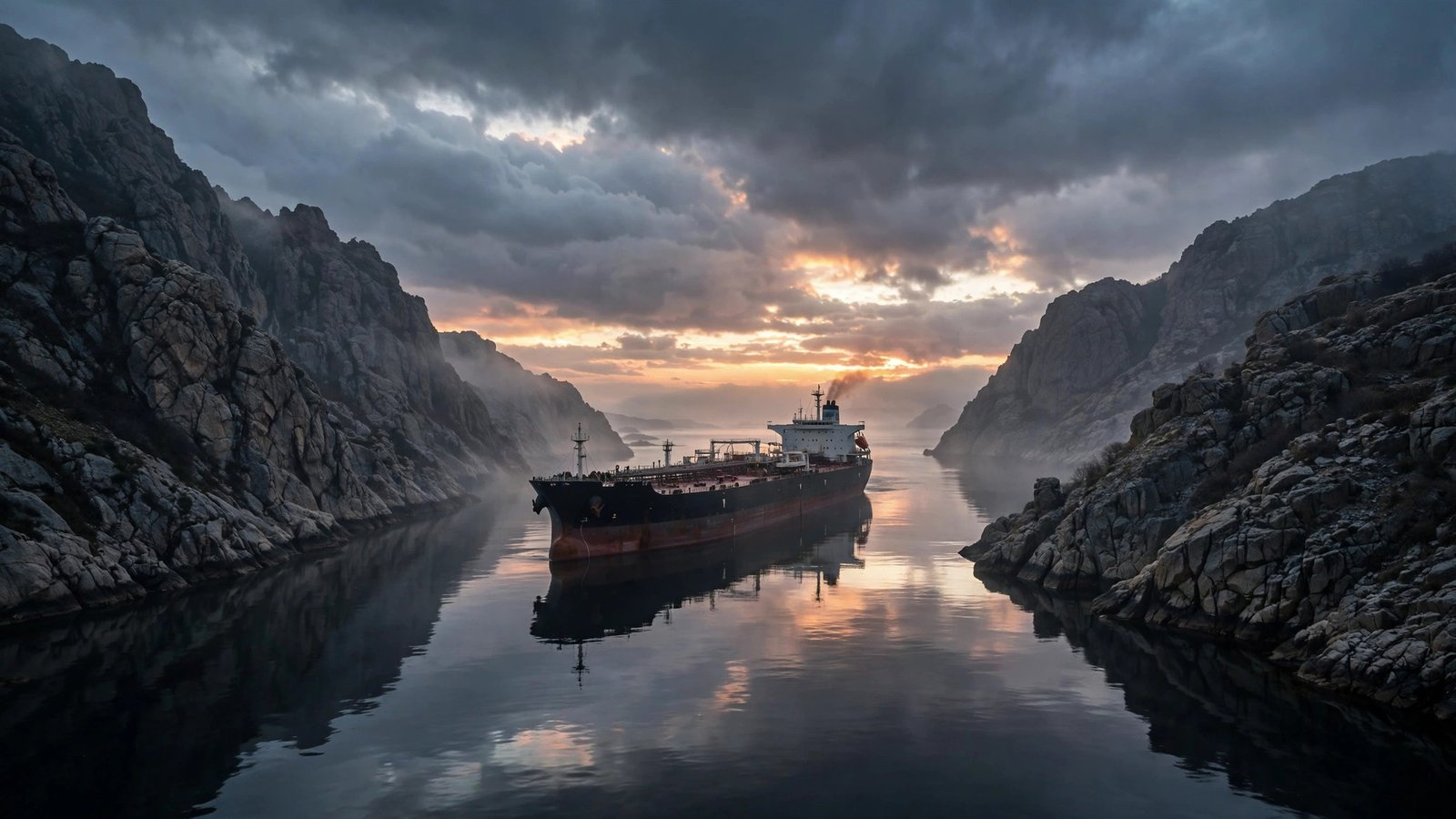 Strait of Hormuz tensions — oil tankers in the strategic waterway