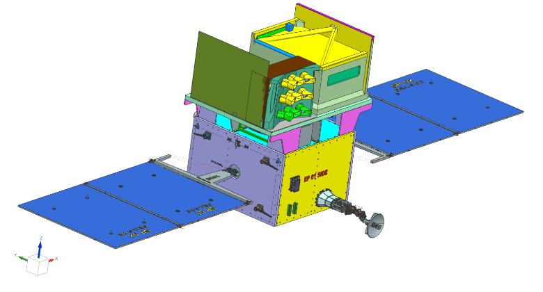 representative Earth-observation satellite in deployed configuration