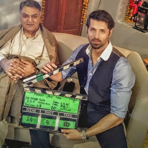 A Pakistani television drama production set with a clapperboard (representational photo) — Aap Ki Izzat aired on HUM TV