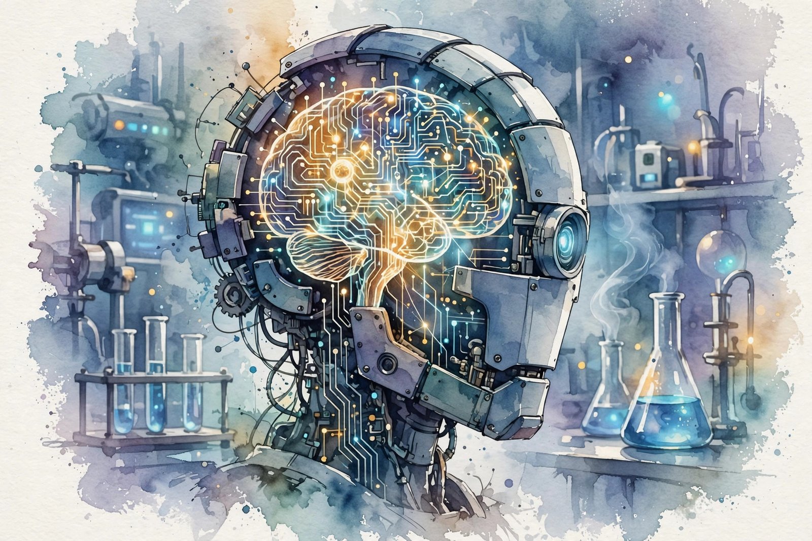 What is artificial intelligence explained with a robot illustration