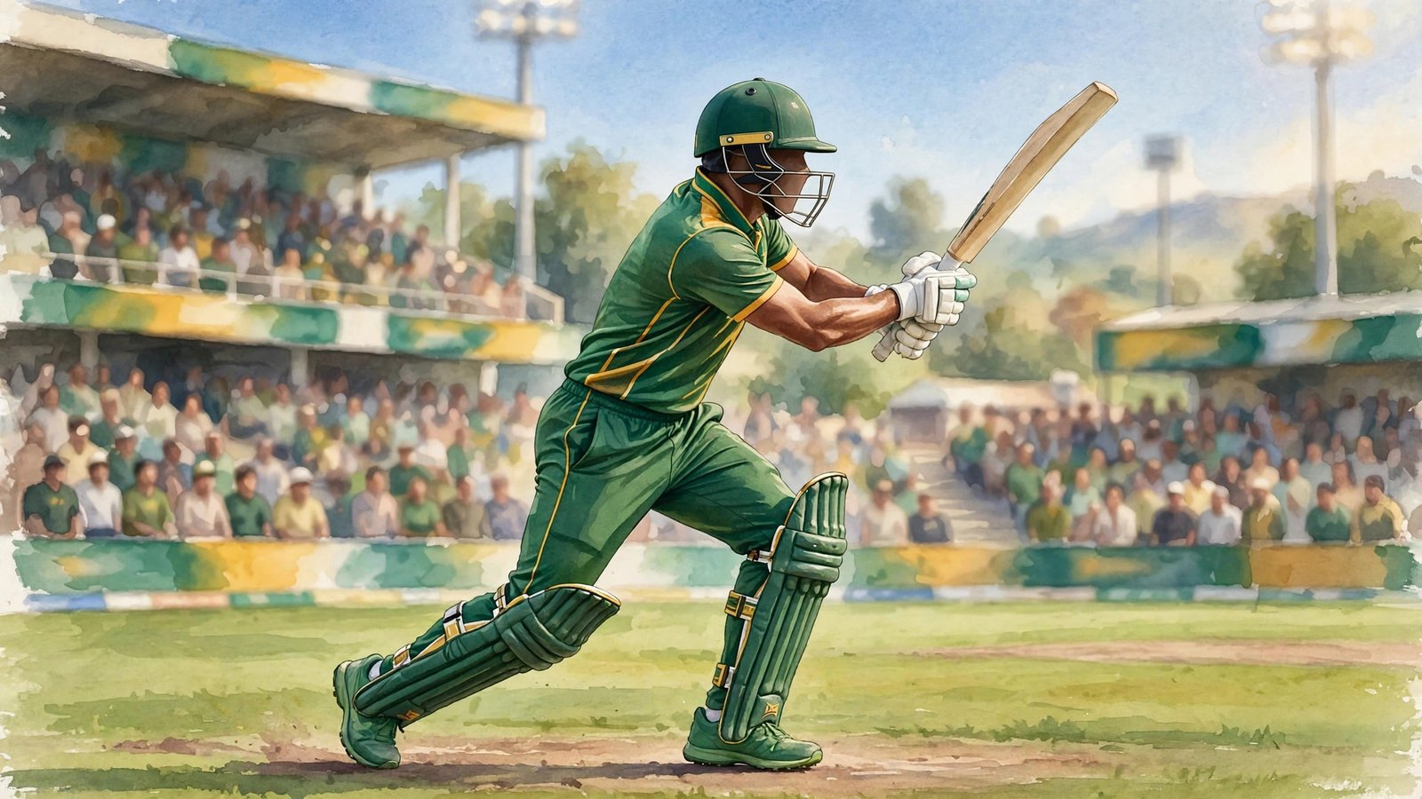 Wiaan Mulder in action for South Africa — the all-rounder who scored 367* against Zimbabwe