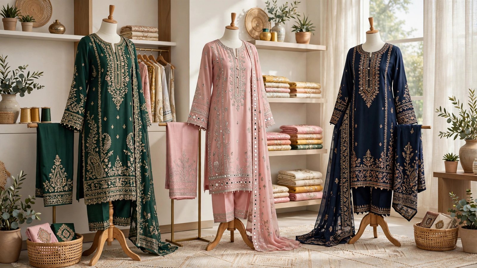 Women's fashion in Pakistan 2026 — elegant lawn suits and ethnic wear trends